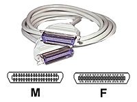 C2G Printer extension cable 36 pin Centronics (M) to 36 pin Centronics (F) 6 ft mold