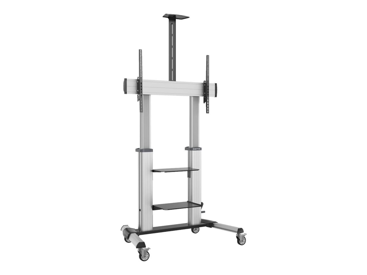 Eaton Tripp Lite Series Safe-IT Heavy-Duty Rolling TV Cart with Height-Adjusting Crank Handle for 60 to 100-inch Displays