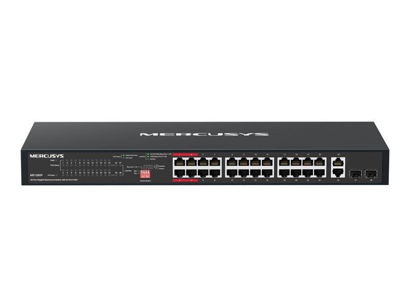 Mercusys MS128GP V1 switch 24 Product shot Front 79500