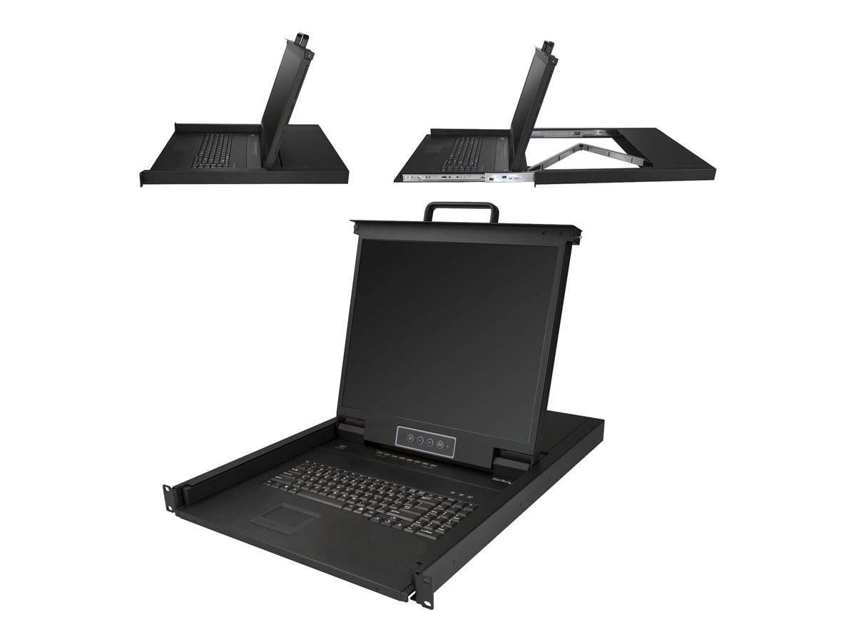 StarTech.com 8 Port Rackmount KVM Console with 6ft Cables, Integrated KVM Switch with 19" LCD Monitor, Fully Featured 1U LCD KVM Drawer- OSD KVM, Durable 50,000 MTBF, USB + VGA Support - 19in. LCD KVM Console (RKCONS1908K) - KVM konzole - 19" – foto 3