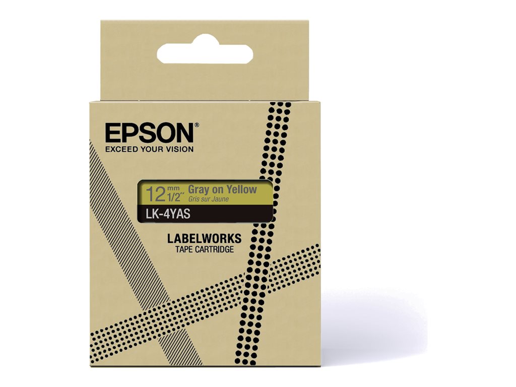 EPSON Colour Tape Yellow/Grey 12mm 8m