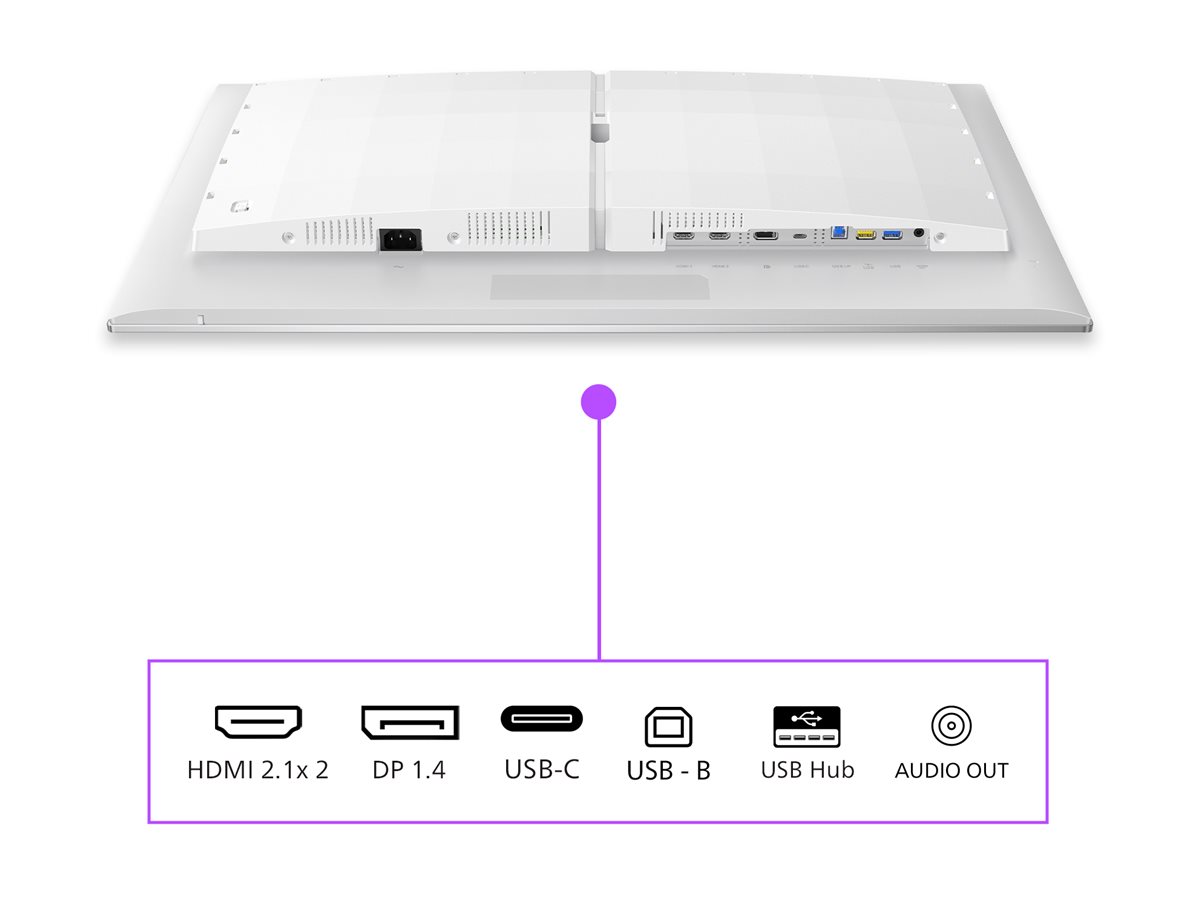 Philips Evnia 8000 32M2N8900 OLED monitor curved 32 Product shot Ports / controls 75500