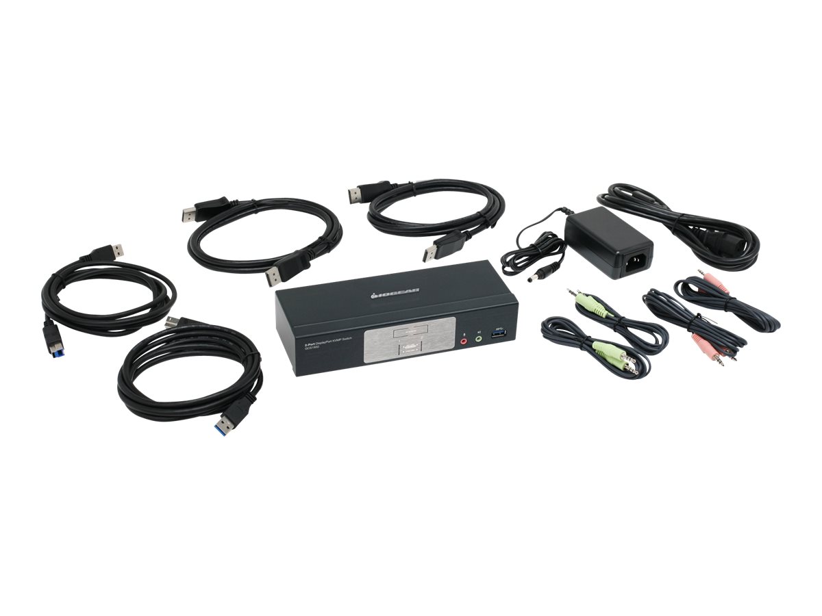 IOGEAR 2-Port Cinema 4K DisplayPort 1.2 KVMP Switch with USB 3.1 Gen1 Hub and Audio