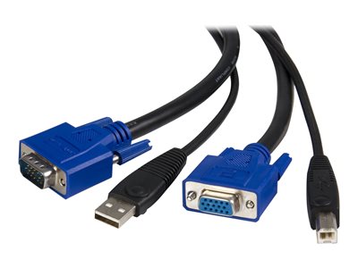 StarTech.com 10 ft 2-in-1 Universal USB KVM Cable - 10ft VGA KVM Cable - 10ft USB KVM Cable - 10ft KVM Switch Cable (SVUSB2N1_10)