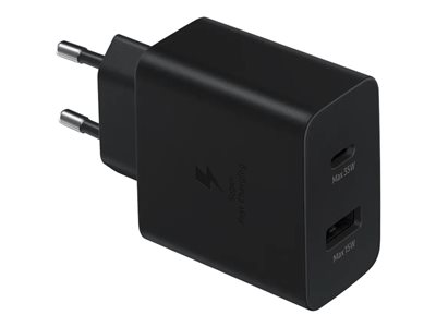 SAMSUNG 35W Power Adapter Duo USB-A C Bl