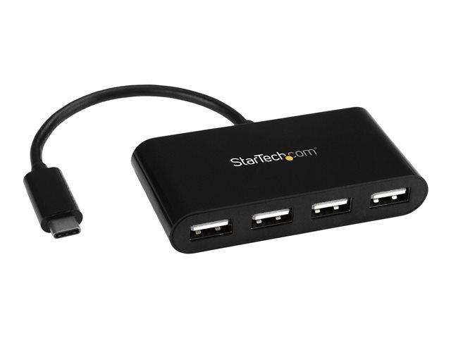 StarTech.com 4-Port USB-C Hub - USB-C to 4x USB-A Hub Adapter - Mini USB 2.0 Hub - Bus-powered USB Type-C Port Expander (ST4200MINIC)