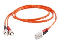 Quiktron Value Series Patch cable LC multi-mode (M) to ST multi-mode (M) 15 m fiber optic 
