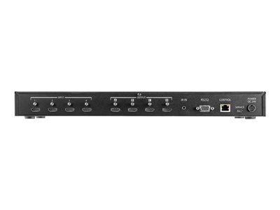 StarTech.com 4x4 HDMI Matrix Switch with Audio and Ethernet Control - 4K 60Hz Video - Rack Mount HDMI 2.0 Splitter with Remote (VS424HD4K60)
