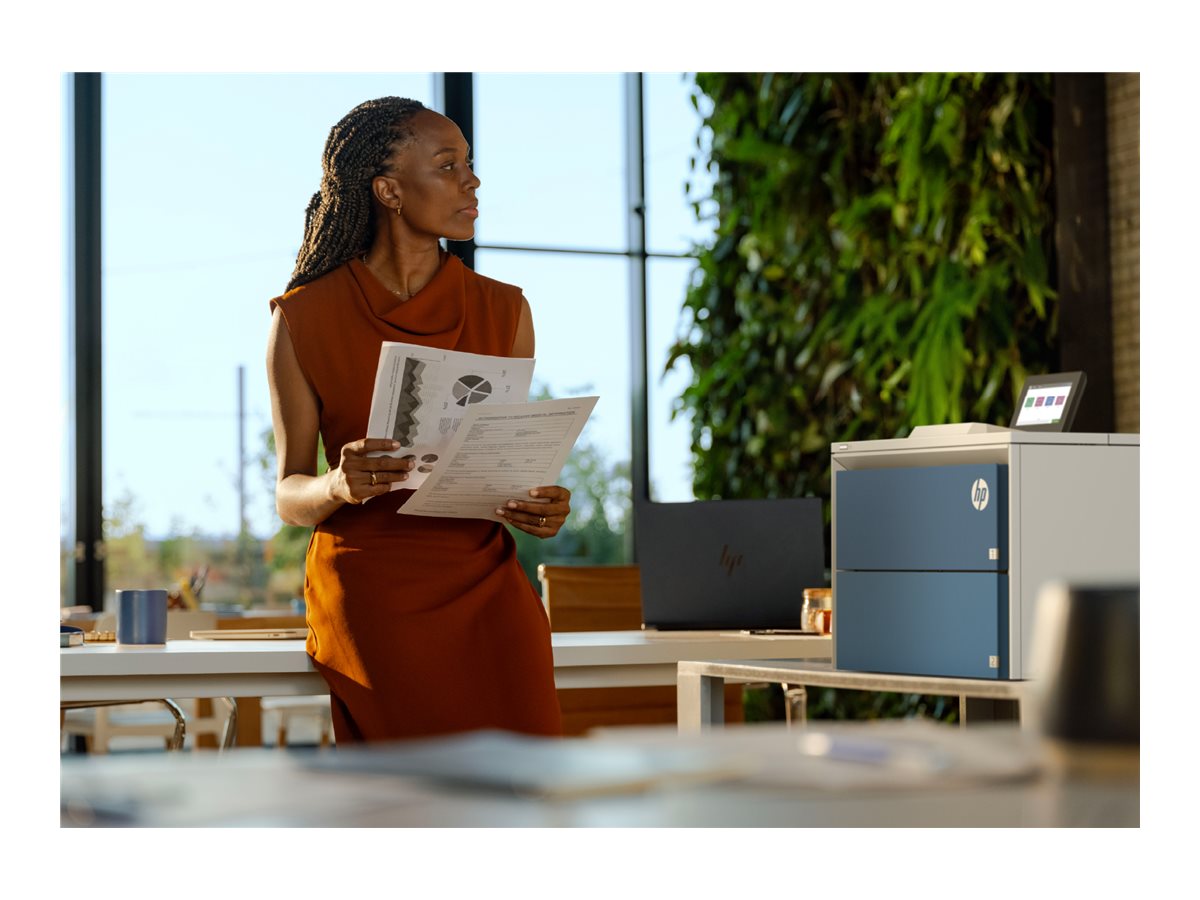 HP LaserJet Enterprise 5502dn printer B/W Usage / lifestyle Right-angle 72740