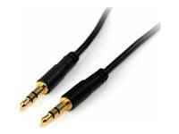 StarTech.com Câble slim audio stéréo de 3,5 mm (M/M) - 1,8 m - Connecteurs plaqués en or - Noir (MU6MMS)