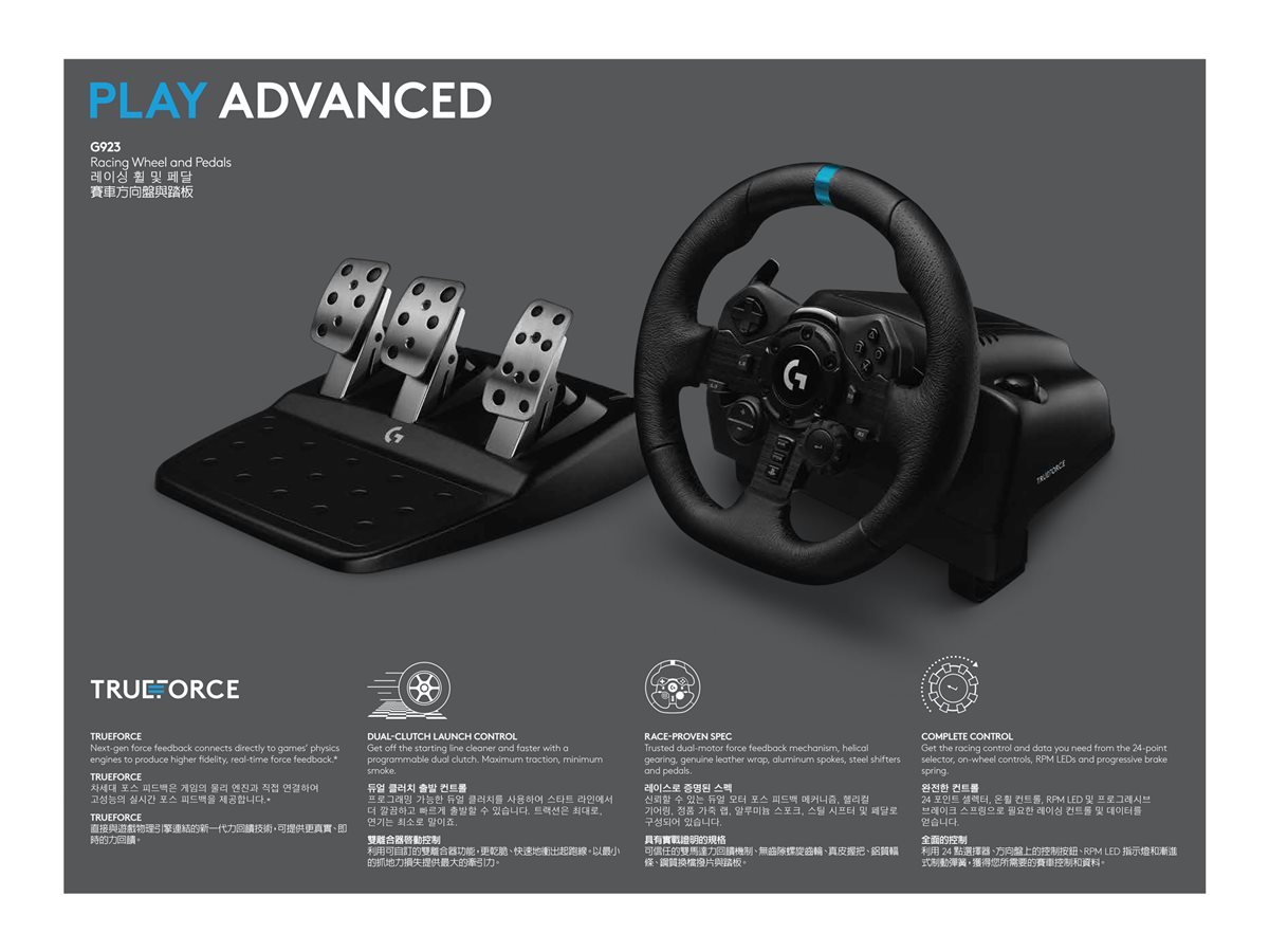 Logitech G G923 - souprava kolo, pedály a řadicí páka - kabelové – foto 4