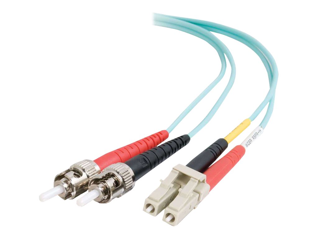 C2G LC-ST 10Gb 50/125 OM3 Duplex Multimode PVC Fiber Optic Cable (LSZH) - síťový kabel - 5 m - 5 m - vodě - barva – foto 2