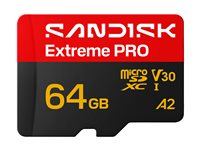 SanDisk Extreme PRO - flash memory card - 64 GB - microSDXC UHS-I