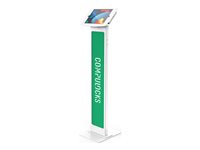 Compulocks iPad 10.2" Space Enclosure Brandable Floor Stand kiosk - Anti-Theft - for tablet - white