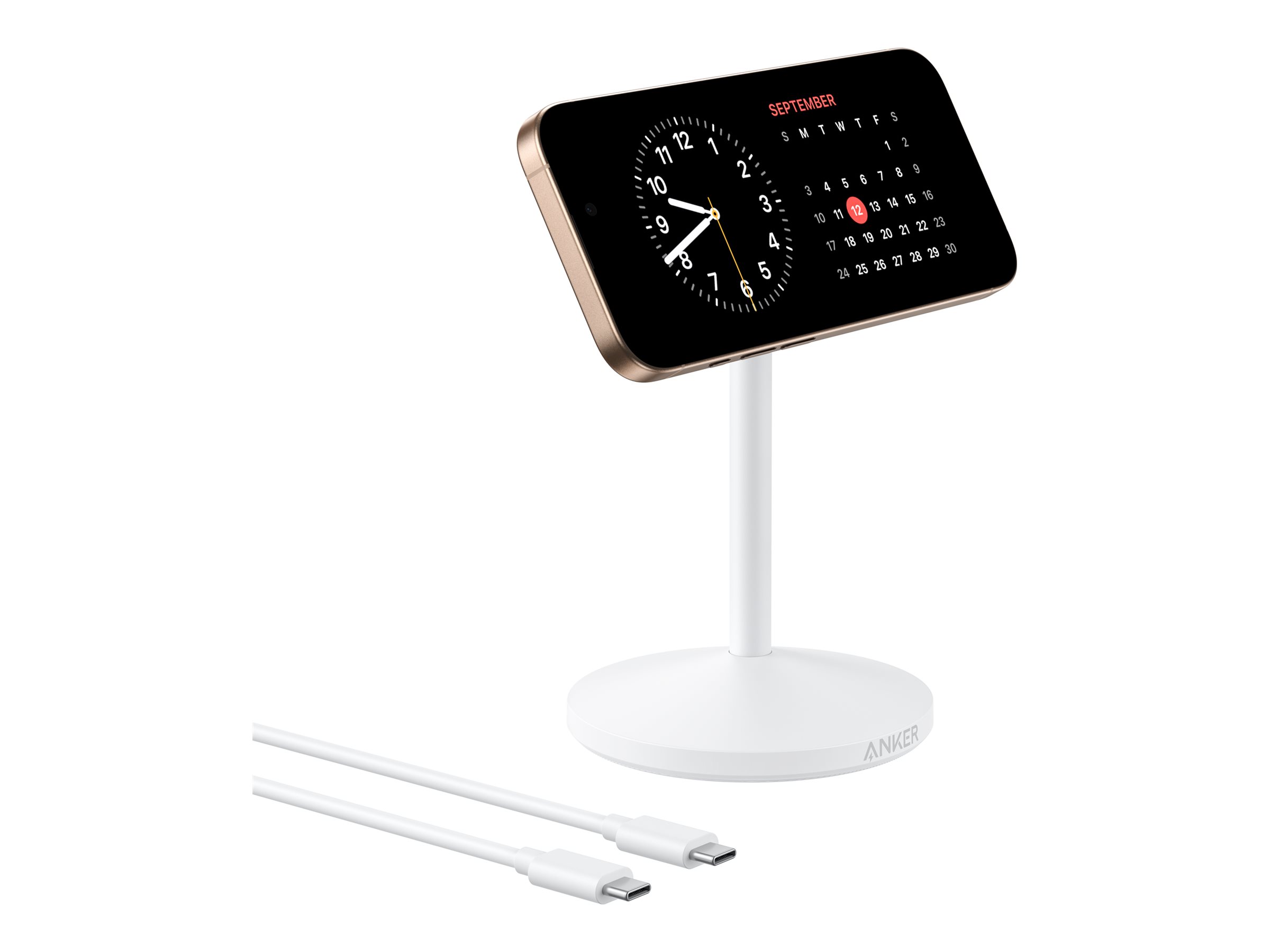 Anker MagGo wireless charging stand stand 15 Product shot Left-angle 79900