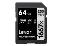 Lexar Professional SDXC UHS-II Memory Card 64GB 250MB/s