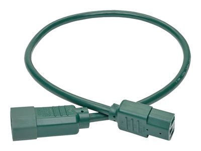 Tripp Lite 2ft Computer Power Extension Cord 10A 18 AWG C14 to C13 Green 2'