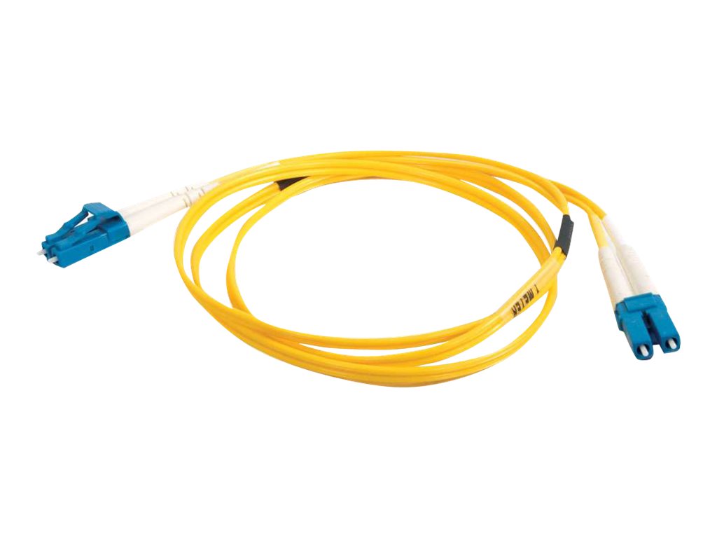 C2G LC-LC 9/125 OS1 Duplex Singlemode PVC Fiber Optic Cable (LSZH) - patch kabel - 2 m - 2 m - žlutá – foto 3
