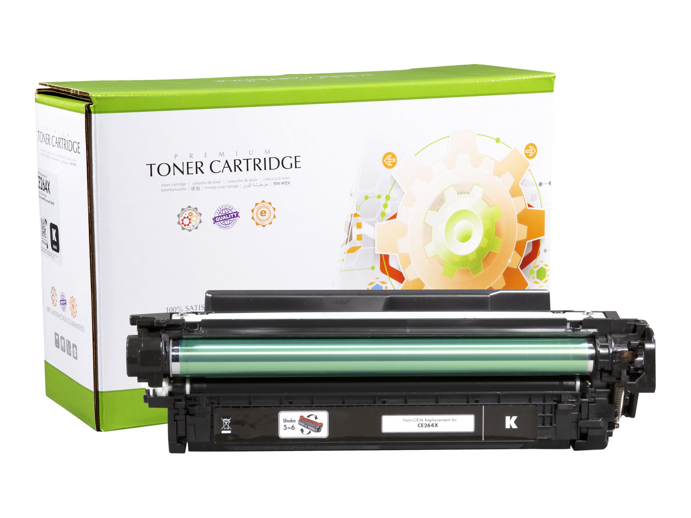 STATIC Toner cartridge compatible with HP CE264X black High Capacity remanufactured 17.000 pages