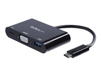 StarTech.com USB-C VGA Multiport Adapter - USB-A Port - Power Delivery (USB PD) - USB C Adapter Converter - USB C Dongle (CDP2VGAUACP) Dockingstation