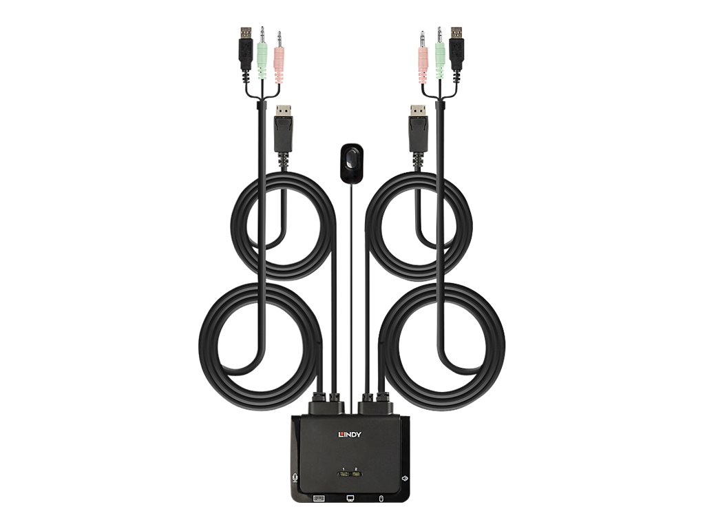 LINDY 2 Port DisplayPort USB KVM Switch