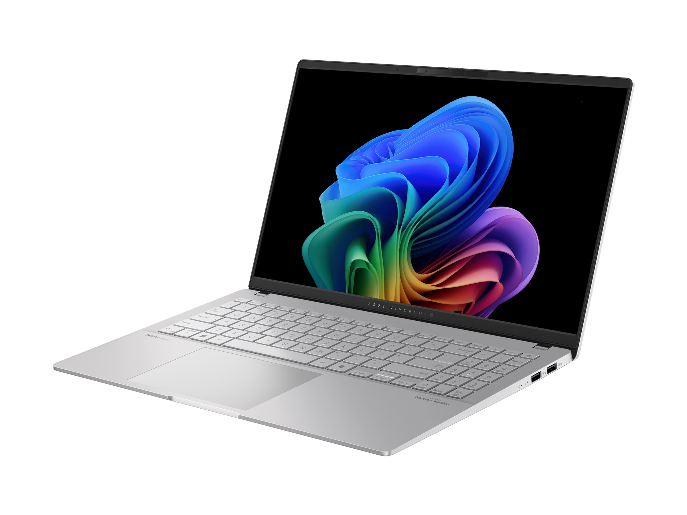 ASUS VivoBook S 15 OLED CoPilot+ Notebook - 15.6 Inch - 16 GB RAM - 1 TB SSD NVMe - Snapdragon X Elite - Qualcomm Adreno - Cool Silver - S5507QA-SB91-CB