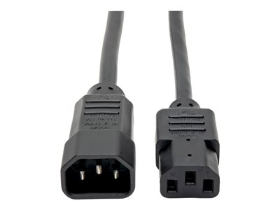 Tripp Lite 2ft Computer Power Cord Extension Cable C14 to C13 10A 18AWG 2' 5-pack 5pc