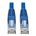 Eaton Tripp Lite Series Cat6 Gigabit Snagless Molded UTP Ethernet Cable (RJ45 M/M), PoE, CMR-LP, Blue, 10 ft. (3.05 m)