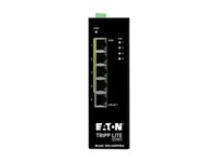 Eaton Tripp Lite series Unmanaged Industrial Gigabit Ethernet Switch 5-Port - 10/100/1000 Mbps, PoE+ 30W, DIN Mount - switch - 5 ports - unmanaged - TAA Compliant