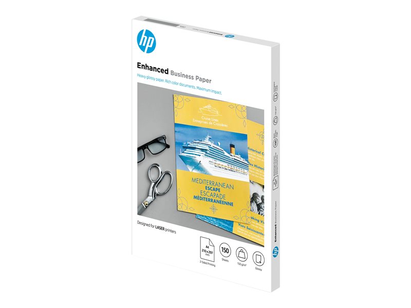 HP Professional Glossy Paper - Glänzend - A4 (210 x 297 mm) - 150 g/m² - 150 Blatt Fotopapier - für Color LaserJet Pro MFP M182, MFP M283; LaserJet MFP M42625, MFP M438, MFP M442, MFP M443