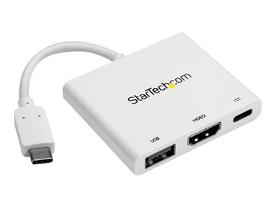 StarTech.com USB-C to HDMI Adapter - White - 4K 30Hz - Thunderbolt 3 ...