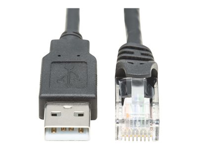 Tripp Lite USB to RJ45 Rollover Console Cable (M/M) - Cisco Compatible, 250 Kbps, 6 ft., Black