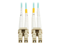 Eaton Tripp Lite Series 10Gb/40Gb/100Gb Duplex Multimode 50/125 OM4 LSZH Fiber Patch Cable (LC/LC), Aqua, 3M (9.8 ft.), TAA