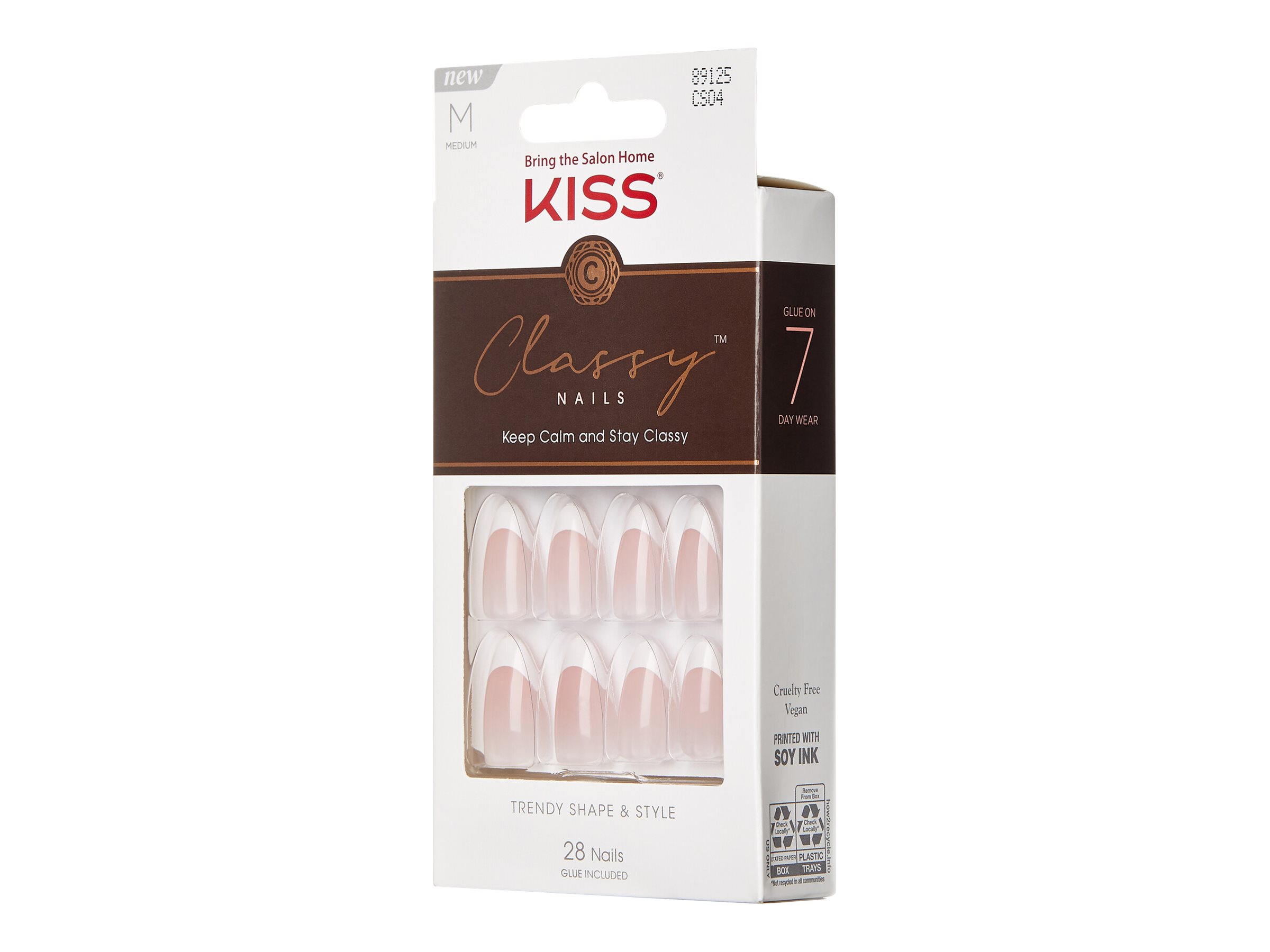 KISS Classy False Nails Kit - Medium - Dashing - 28's