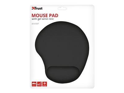 Buy Trust Bigfoot Gel Mouse pad with wrist rest Ergonomic Black