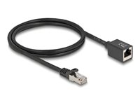 DeLOCK CAT 6a S/FTP 1m Forlængerkabel til netværk Sort