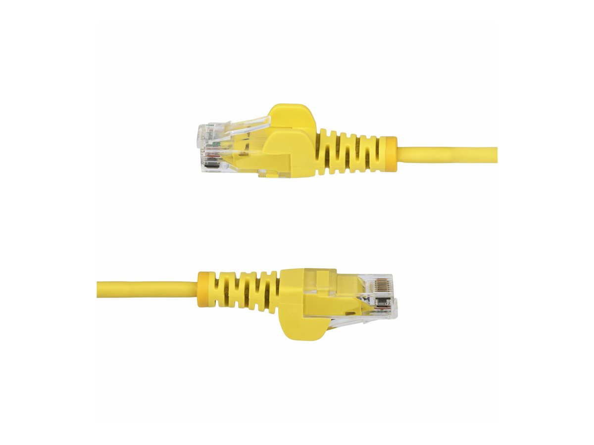 StarTech.com 50cm Yellow Slim CAT6 Ethernet Cable, Snagless, 28AWG, LSZH - patch kabel - 50 cm - žlutá – foto 3