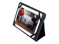 PORT Noumea Universal - Flip cover for tablet - polyurethane, velvet - grey, blue - 11"