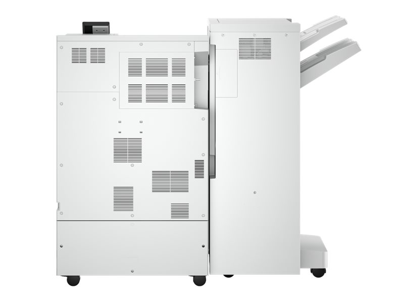 HP LaserJet Enterprise 8501x+ printer B/W Product shot Back 78550