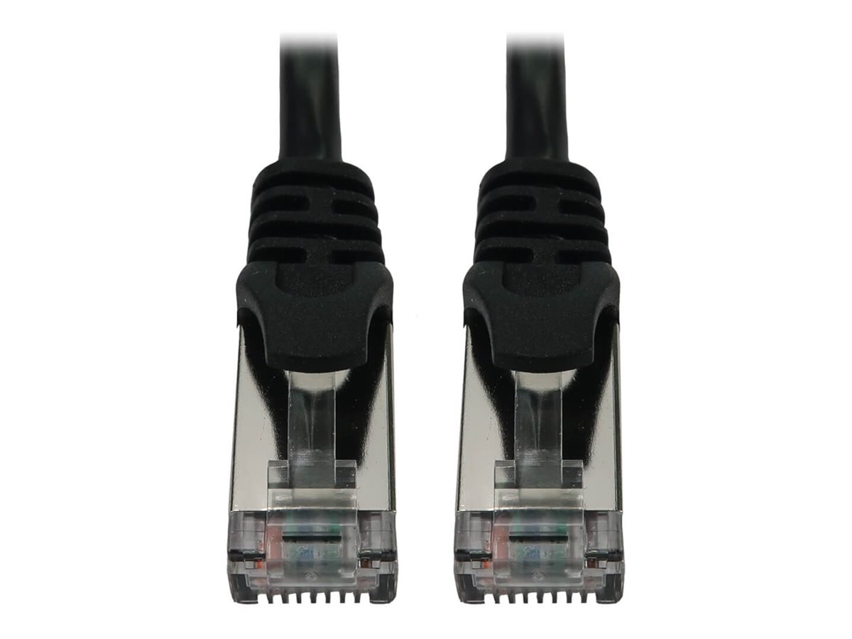 Eaton Tripp Lite Series Cat6a 10G Snagless Shielded Slim STP Ethernet Cable (RJ45 M/M), PoE, Black, 25 ft. (7.6 m)