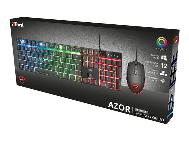 Trust Gaming GXT 838 Azor - keyboard and mouse set - UK - black