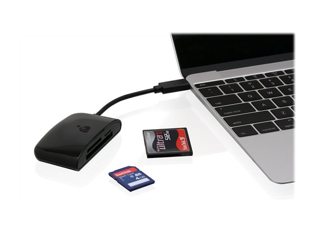 IOGEAR - Card reader (SD, CF, microSD, SDHC, microSDHC, SDXC, microSDXC) - USB 3.1