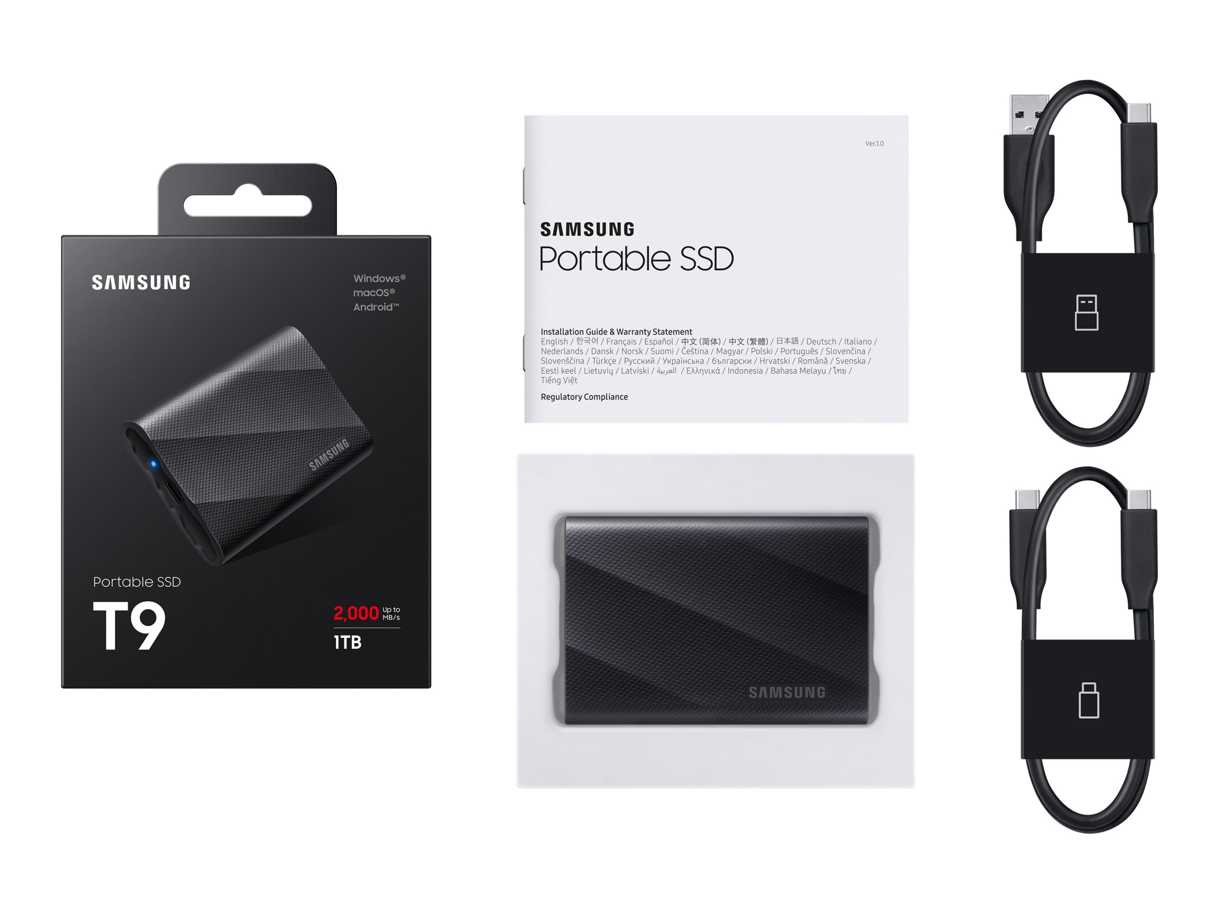 Samsung T9 TB Portable External SSD - Black