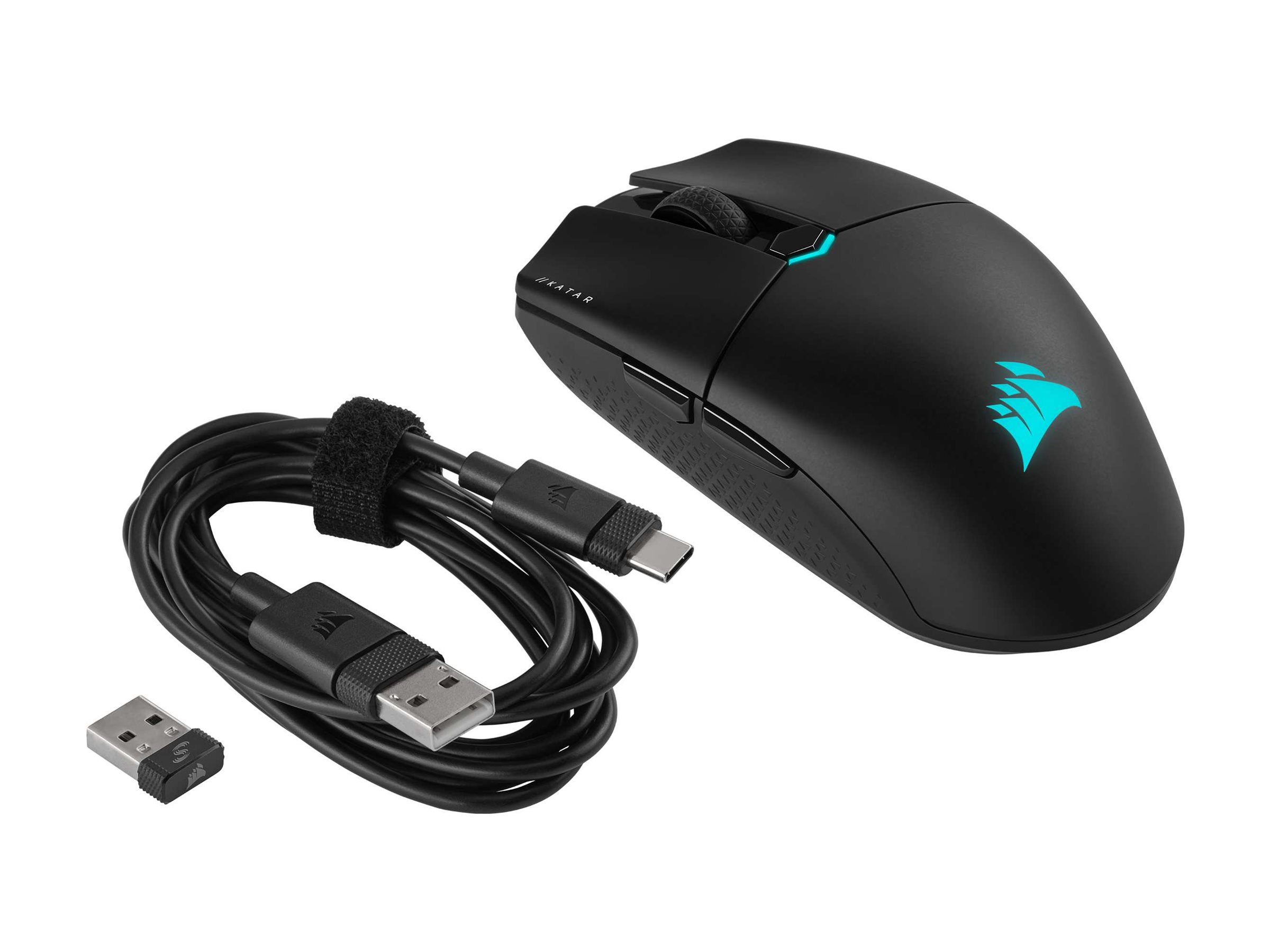 CORSAIR Gaming KATAR ELITE mouse 2.4 GHz Bluetooth Product shot Top 79050