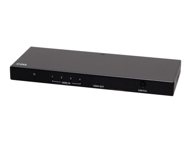 C2G 4-Port HDMI Switch - 4K HDMI Video Switch Box - rozdělovač video / audio - 4 porty – foto 2