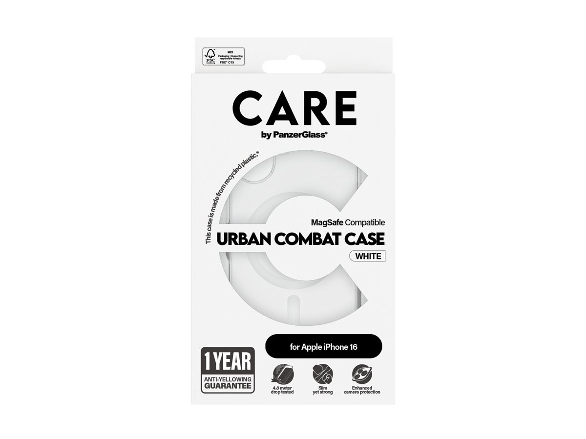 PanzerGlass CARE kryt Apple iPhone 16 MagSafe Urban Combat čirý/bílý – foto 3