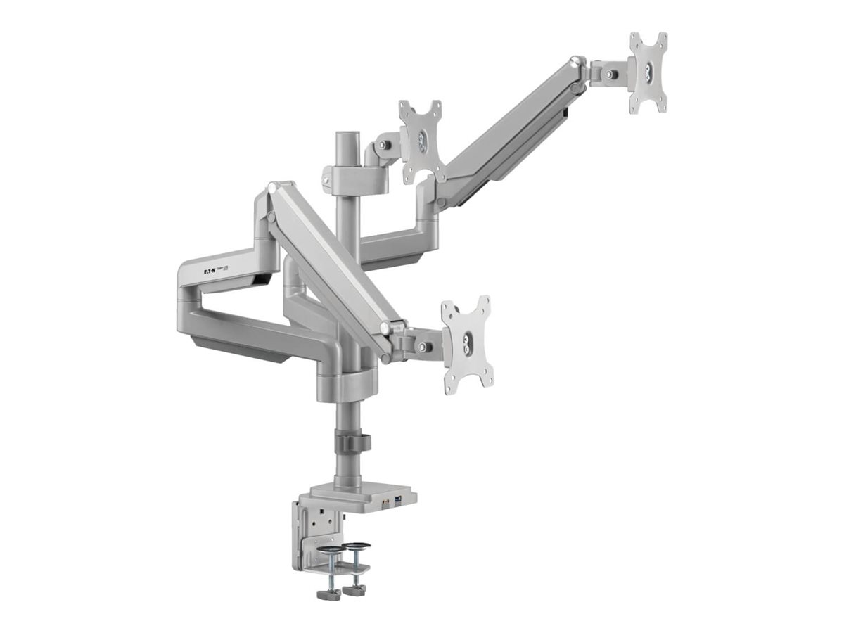 Eaton Tripp Lite Series Triple-Display Flex-Arm Desktop Clamp for 17" to 30" Flat-Screen Displays