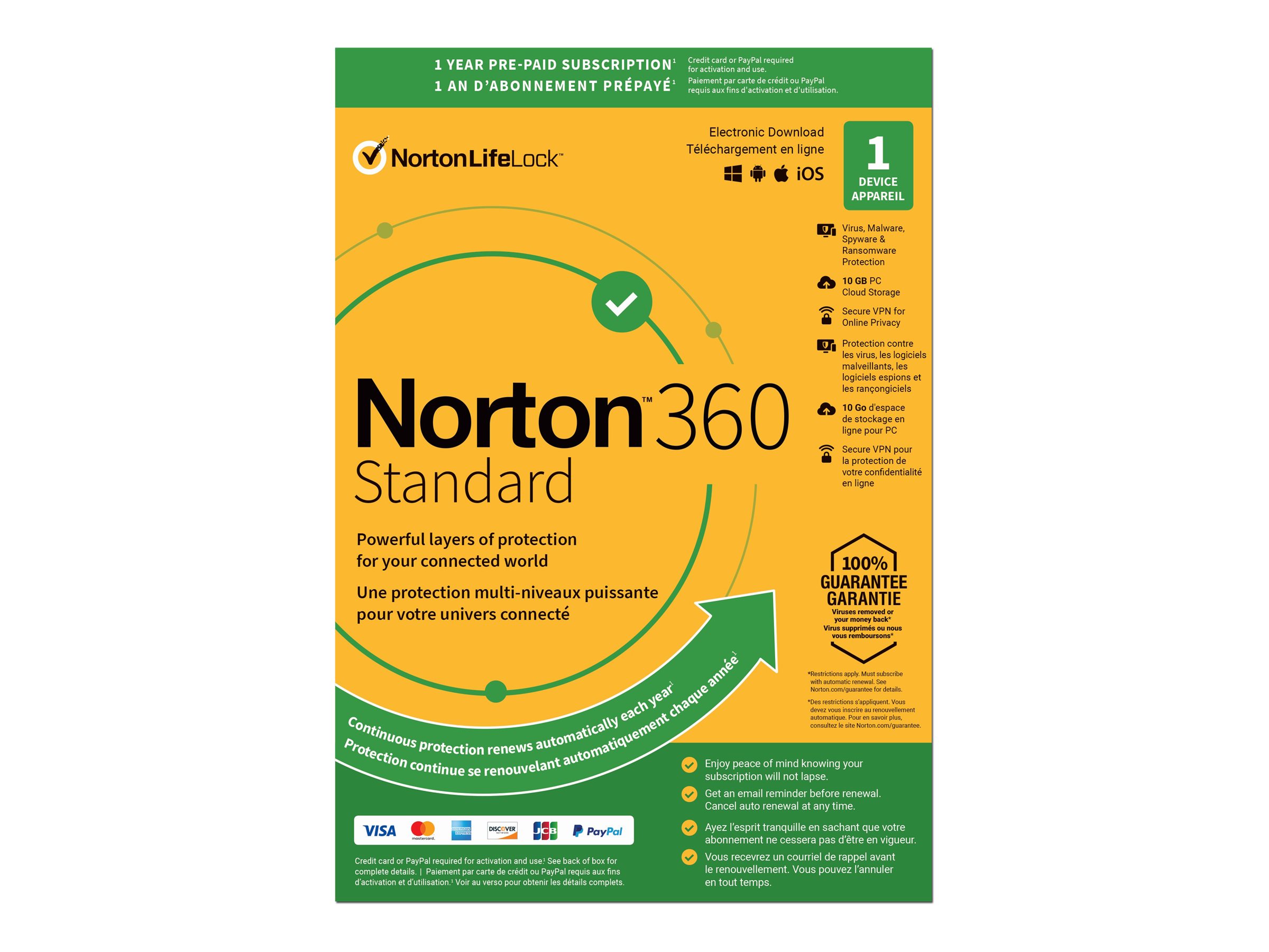 Norton 360 Standard - 1 Device/1 Year - 21400080