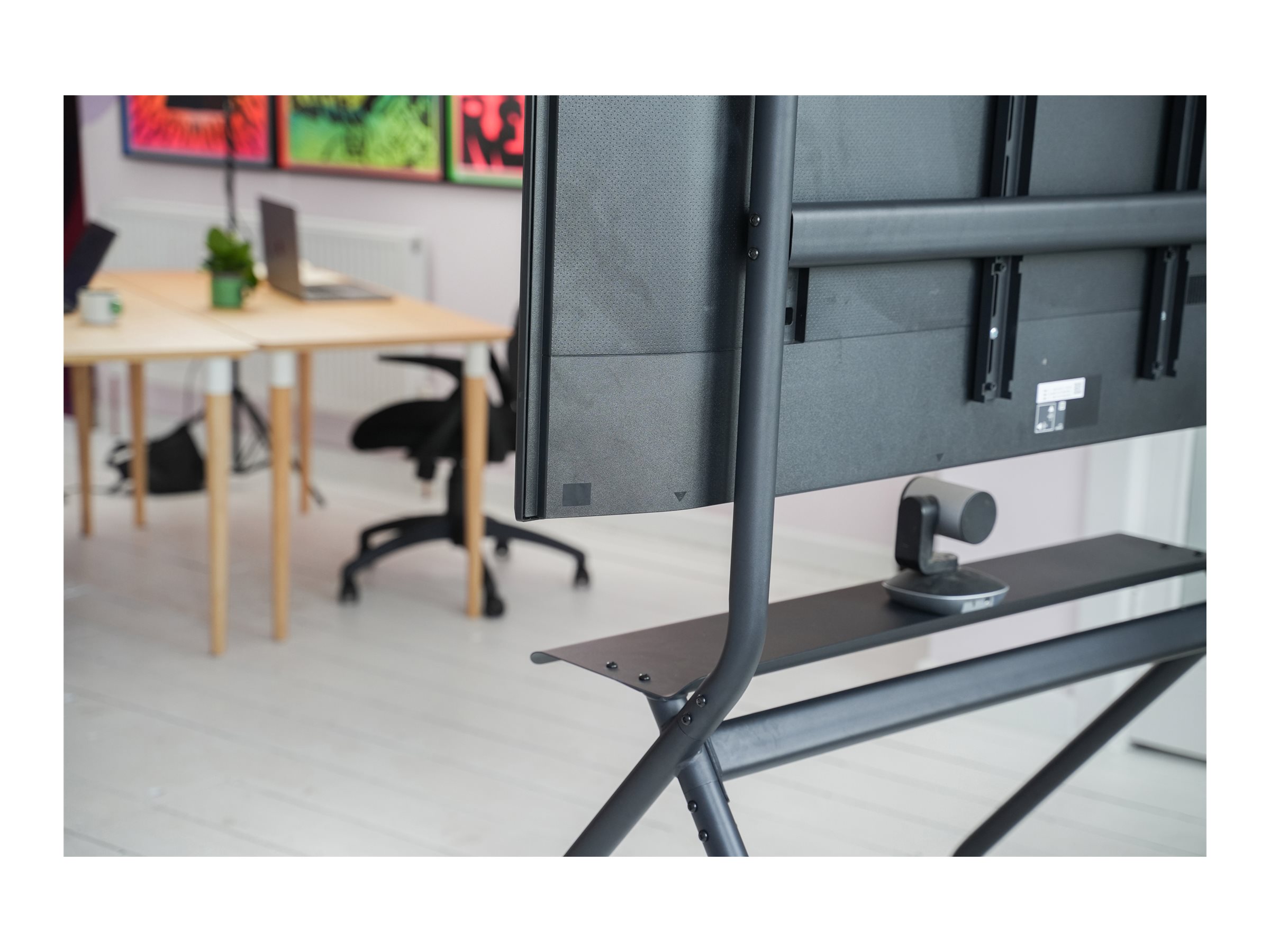 Vision VFM-F12 Displaywagen 55"-100" Stahl Mattschwarz
