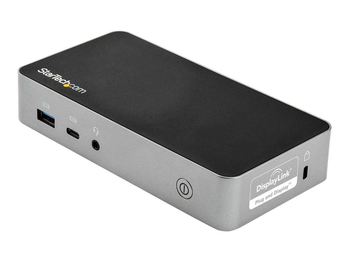 Startech USB-C Dock Dual Monitor 1080p HDMI Laptop Docking Station 60W Power Delivery 1x USB-C Product shot Front 79800
